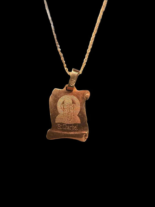 St.Charbel Pendant 18K Gold