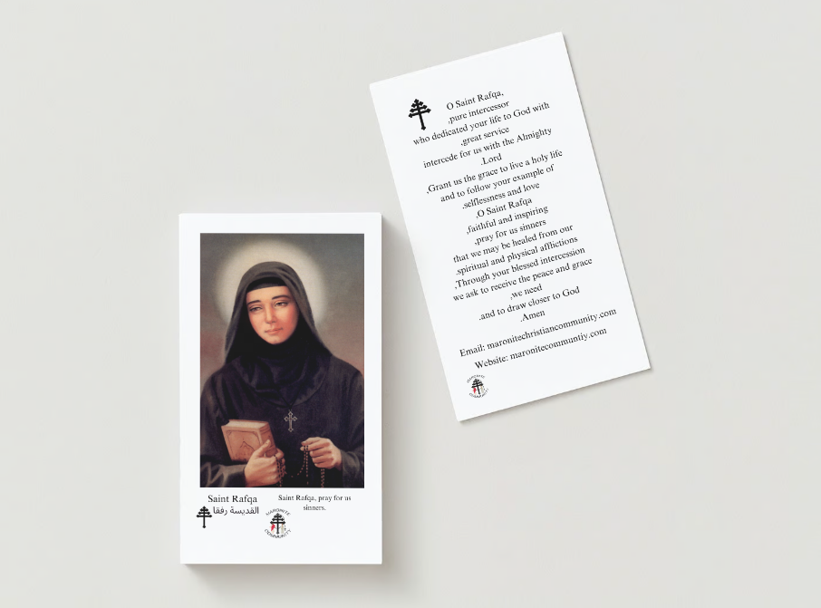 Saint Rafqa Prayer Card English – Maronite Community