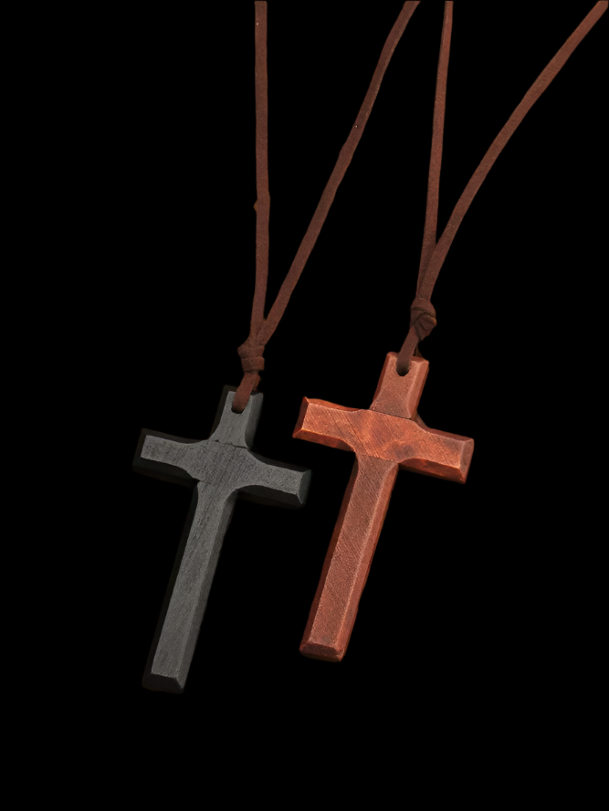Wooden Cross Necklace