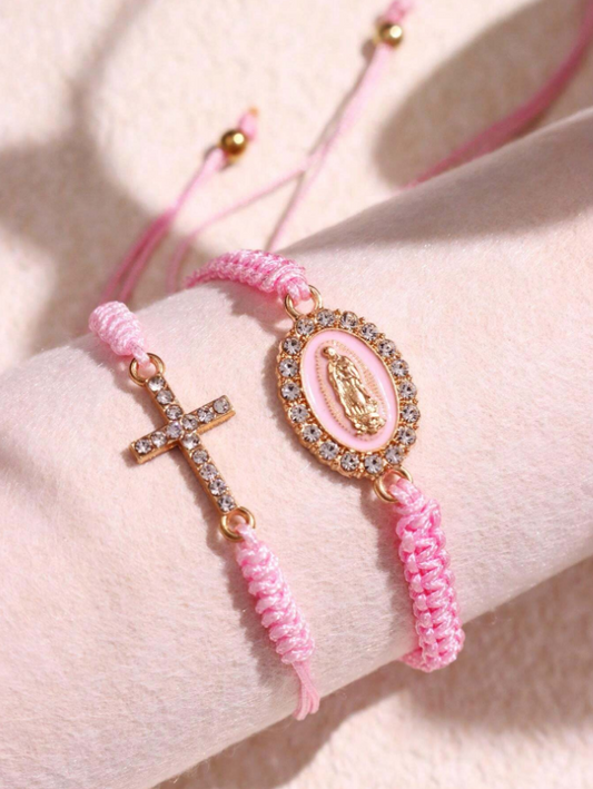 Holy Mary Pink Bracelet
