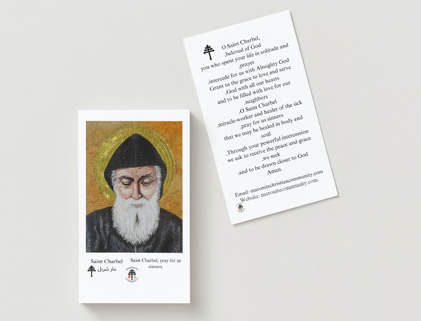 Mar Charbel Prayer Card English